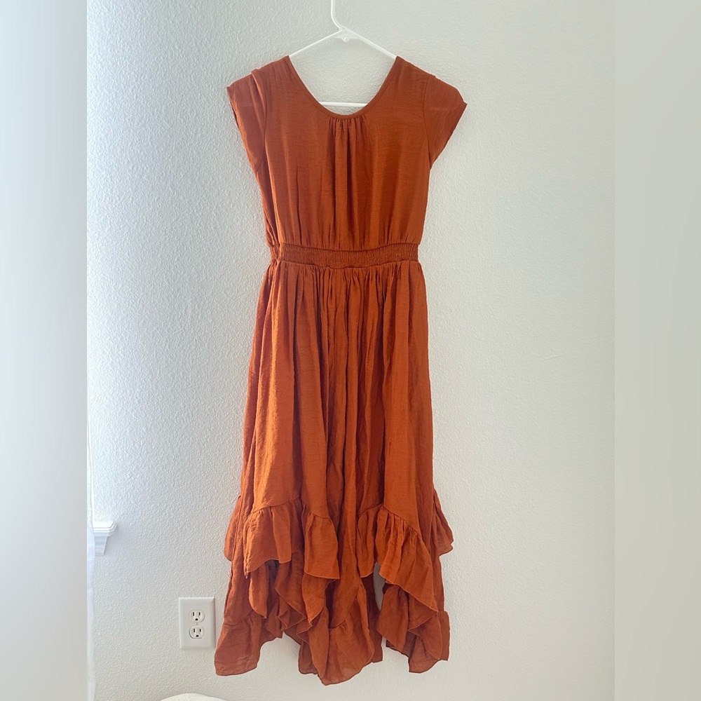Girls joyfolie dress size 10 burnt orange